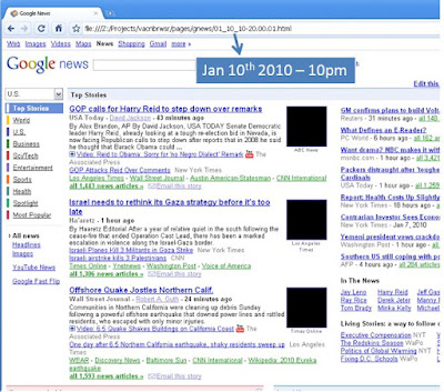 Archived Google News page